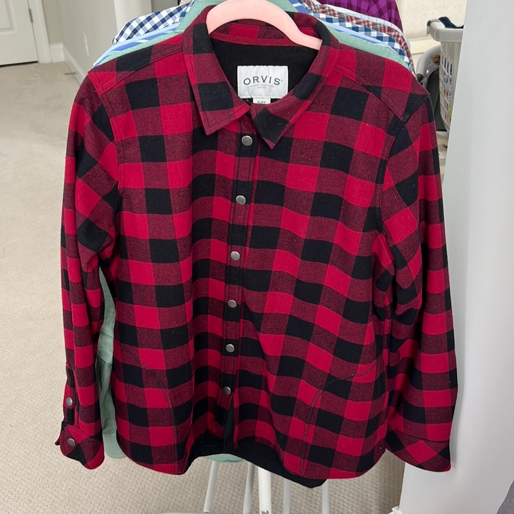 Red and black check flannel/fleece shirt
